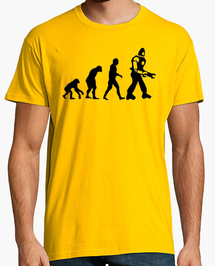 Evolucion Evolution Evolución robot camisetas friki