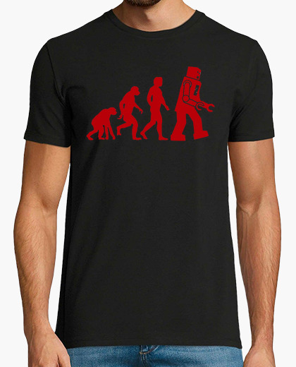 Evolucion Evolution Evolución Robot camisetas friki