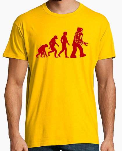 Evolucion Evolution Evolución Robot camisetas friki
