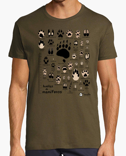 Camiseta Huellas de mamíferos ibéricos científico