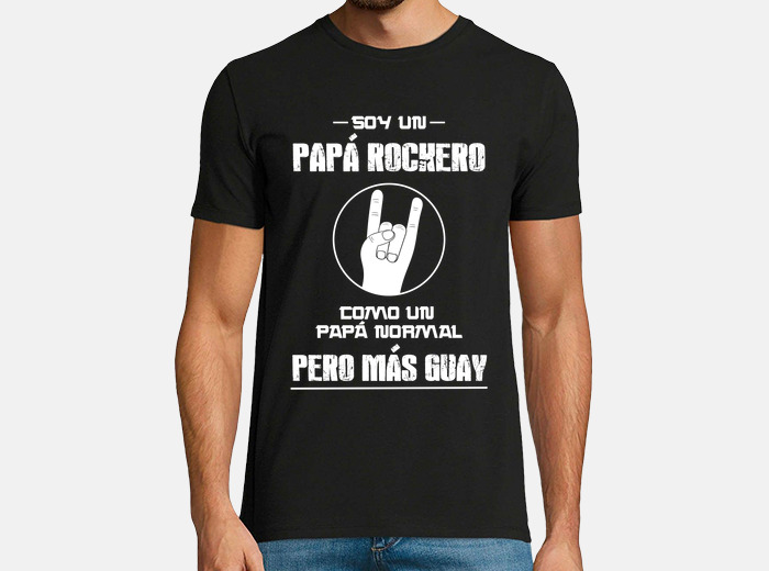 Camiseta soy un papá rockero como un p laTostadora