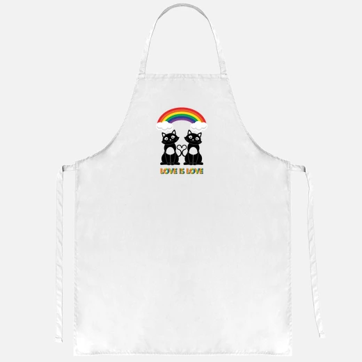 Apron Lgbt Lesbian Cat Love Is Love Tostadora