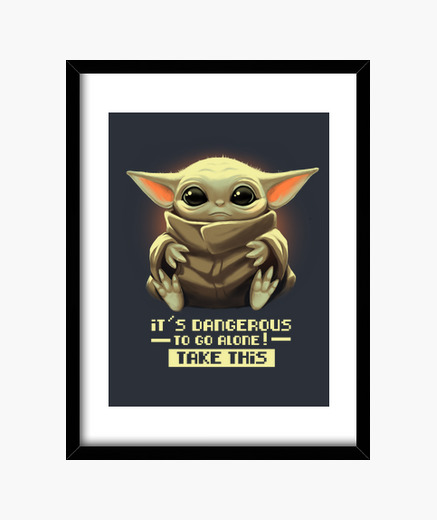 Baby Yoda Print Framed Print Tostadora