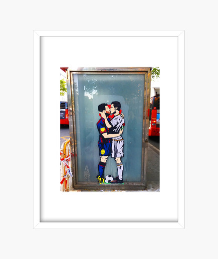 Quadro calcio - immagine con cornice bianca verticale 3: 4 (15 x 20 cm) |  tostadora.it