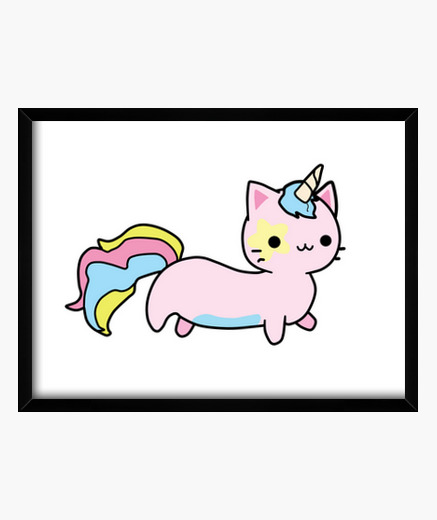 Cat Unicorn Cute Framed Print Tostadora Co Uk