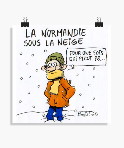 Poster Normandie Sous La Neige Tostadora