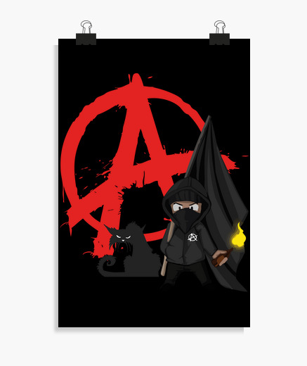 poster anarchy black cat