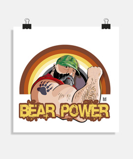 affiche bear puissance f
