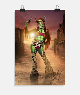 affiche cow-boy extraterrestre
