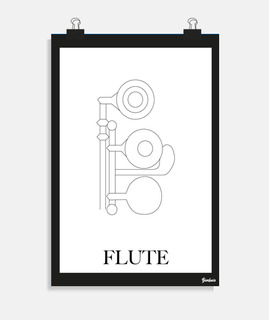 affiche de flûte minimaliste
