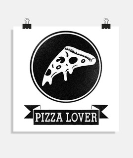 affiche de timbre amateur de pizza