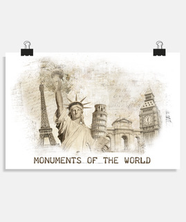 affiche des monuments du monde