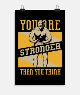 affiche gym sport musculation style rétro gym bodybuilder