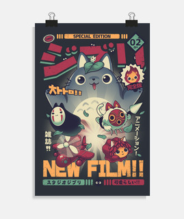 affiche ponyo ghibli miyazaki totoro mononoke