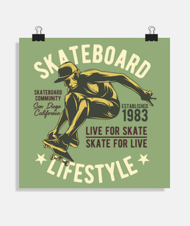 affiche skateboard lifestyle 1983 san diego california skater USA skate skateboard