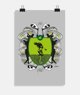 affiche verticale de golf and green and target v001