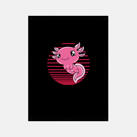 Cuadro ajolote rosa ajolote lindo ajolote... | laTostadora