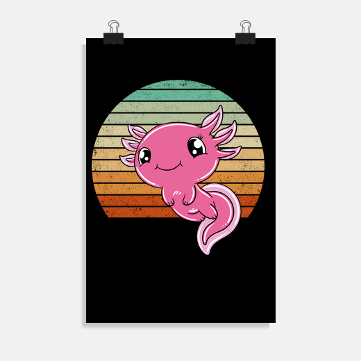 Póster ajolote rosa ajolote lindo ajolote... | laTostadora
