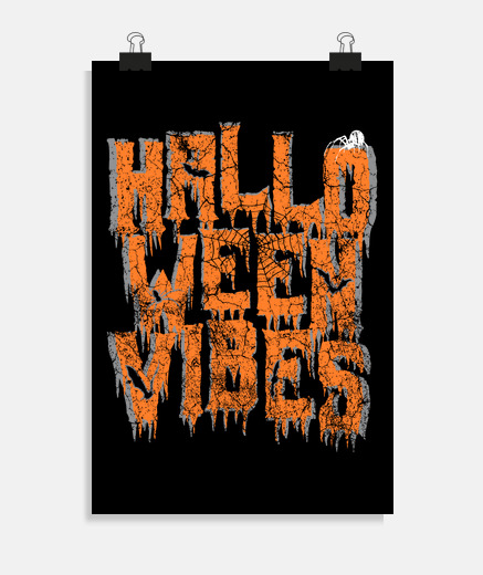 Poster ambiance rétro d39halloween