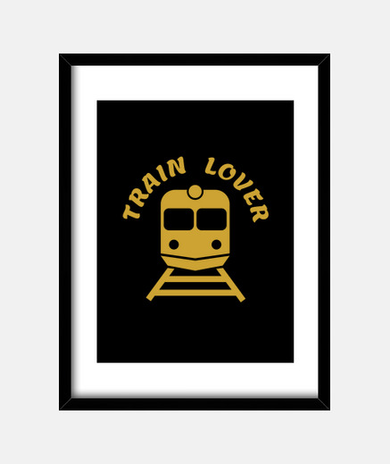 Cadre amoureux du train, tableau avec cadre vertical