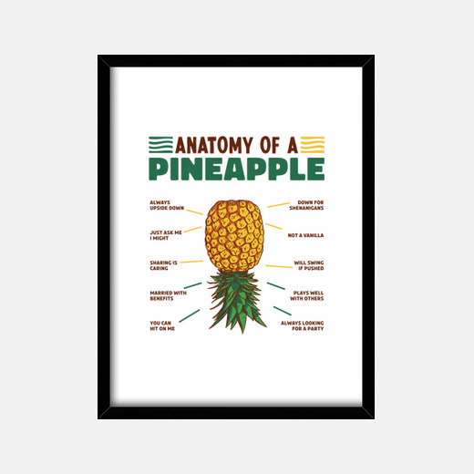 Cuadro anatomía de una piña al revés | laTostadora