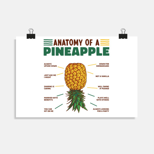 Póster anatomía de una piña al ... | laTostadora