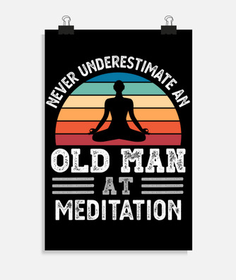 Póster anciano en meditación dia del... | laTostadora