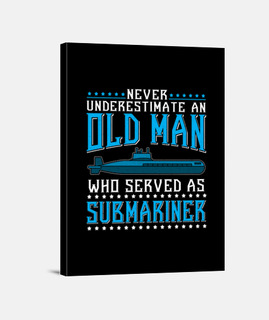 anciano que sirve como submarinista mar