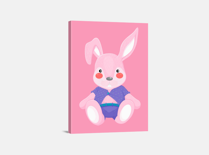 clipart lapin rose