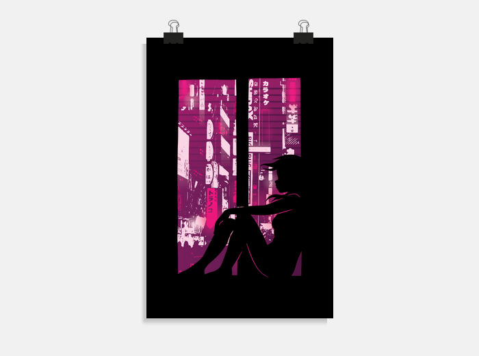 Póster anime vaperwave paisaje urbano... | laTostadora Póster anime vaperwave paisaje urbano... | laTostadora