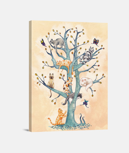 Tableau arbre de vie de chat