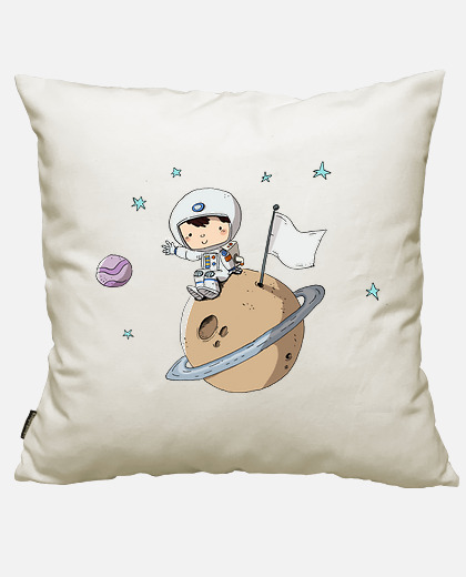 Fodera Per Cuscino Bambini - Theme Astronauta, Morbida E Lavabile - Foto 3