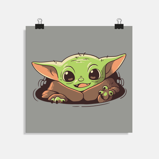 Baby Yoda Mandalorian Strong Cuteness Poster Tostadora Baby Yoda Mandalorian Strong Cuteness Poster Tostadora
