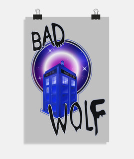 bad wolf docteur Who geek poster home decor