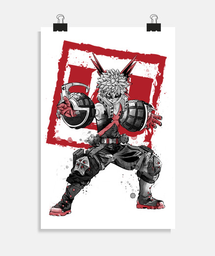 Póster Bakugo sumi-e