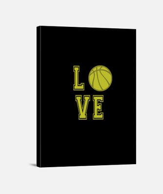 Lienzo baloncesto amor pelota deporte amor | laTostadora