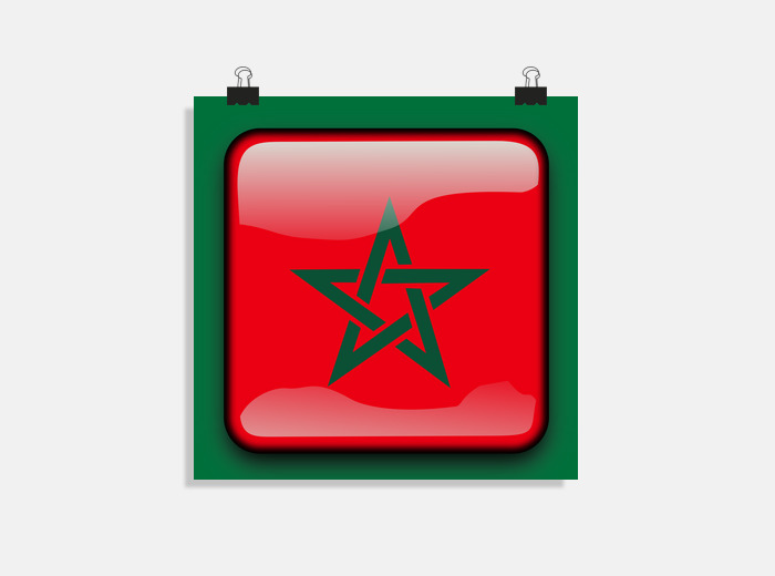 Poster bandiera marocco