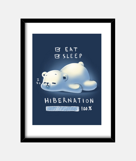 Cadre bear polaire paresseux - eat dormir répéter