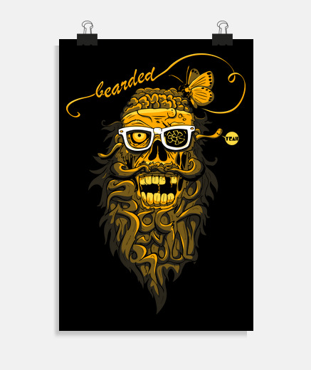 Poster Bearded zombies are so rock'n roll