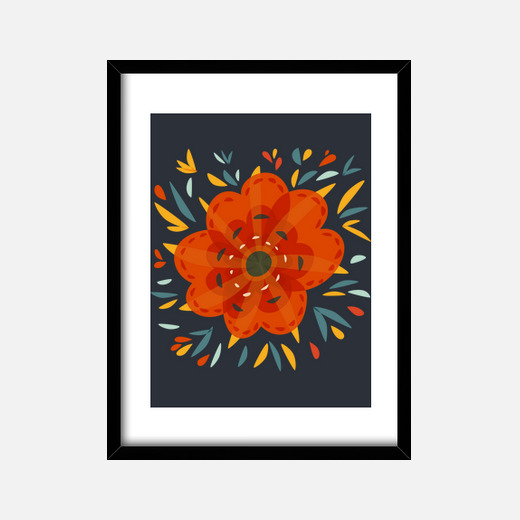 beautiful decorative orange flower