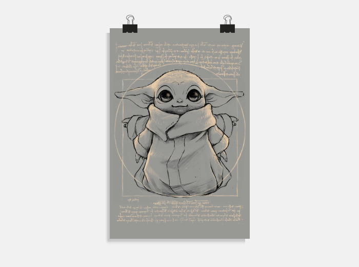 Poster Bebe Yoda Mignon Mandalorien Da Tostadora