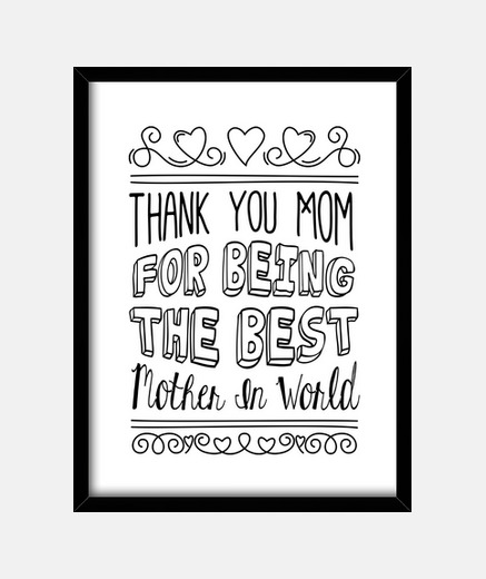 Framed best mother in the world black