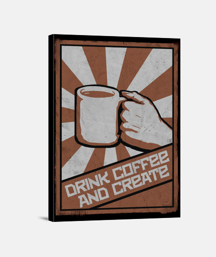 Tableau boire du café et créer
