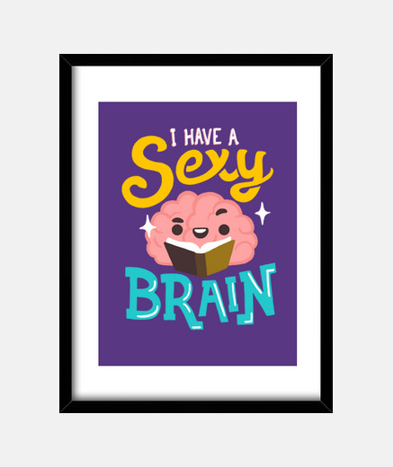 Cadre brain intelligent sexy - drôle - rat de bibliothèque
