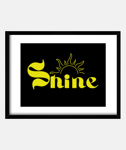 Cadre brillance, peinture avec cadre horizontal