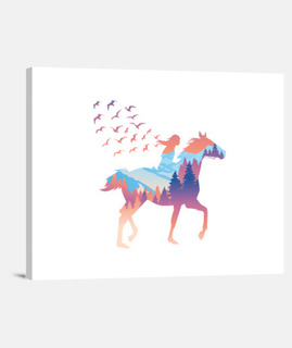 caballo niña jinete caballos galope pas
