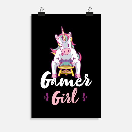 cadeau de jeu de gamer girl licorne