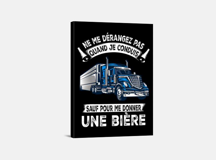 Sticker avec l'œuvre « Cadeau rigolo homme 40 ans camionneur routier  chauffeur anniversaire » de l'artiste RomualdGR
