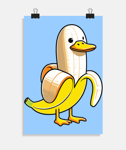 Poster canard gomme jaune funny humour