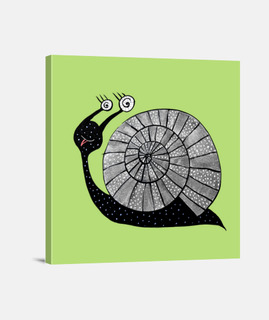 caracol lindo de la historieta con los ojos espirales